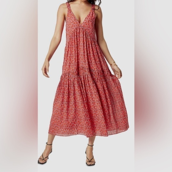 Joie Limited Edition Tiered Maxi Dress Tea Rose - Picture 1 of 7